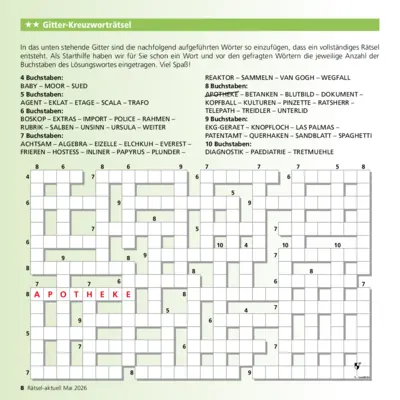 Seite 8 - Kreuzwort-Rätsel